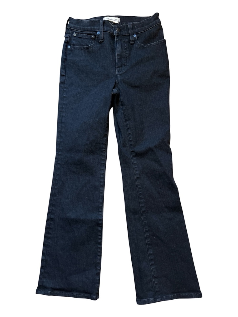 Madewell Mid-Rise Kick Out Jeans Black Charcoal Wash Size 26